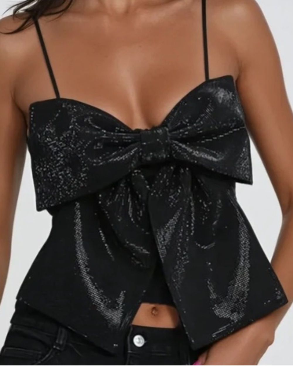 Rhinestone bow top